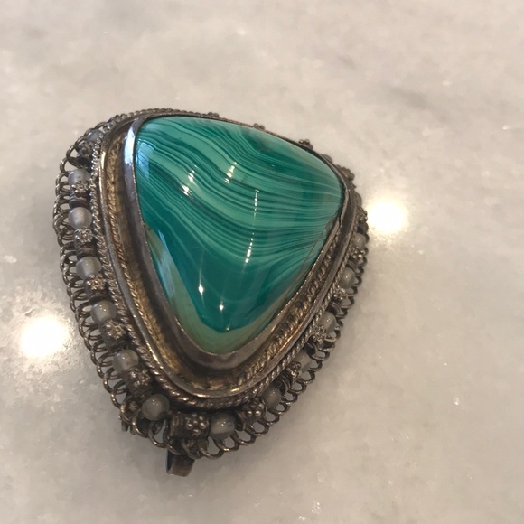 Vintage Turquoise Pin - Picture 3 of 7